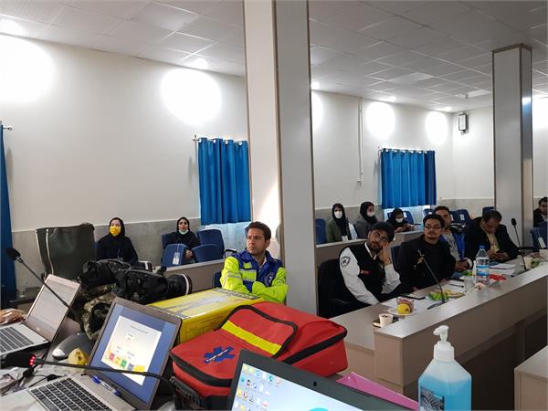 برگزاری کارگاه آموزشی ارتقای آمادگی بیمارستان در مقابله با حوادث CBRNE قطب شرق استان ، شهرستان صحنه